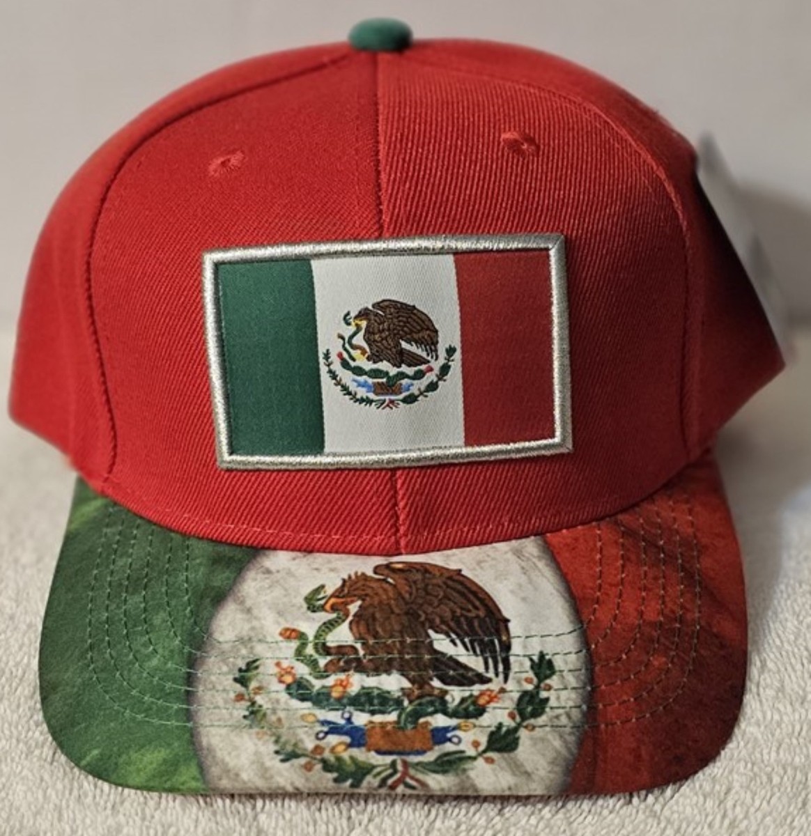"These Colors Don't Run" Baseball Cap - Embroidered Eagle & American Flag, Adjustable Cotton Twill - View #5