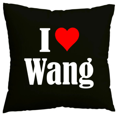 Kissenbezug I Love Wang Ich liebe Wang Schwarz 142407