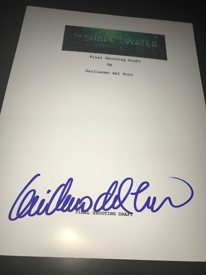 GUILLERMO DEL TORO SIGNED AUTOGRAPH MOVIE SCRIPT THE SHAPE OF WATER OSCARS