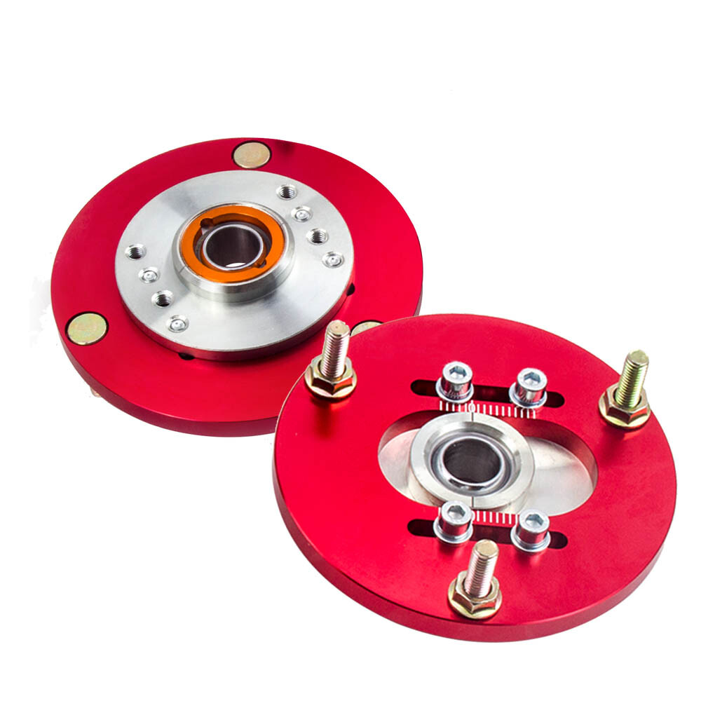Camber Plates fit BMW E36 top mounts Front x2 Coilover Suspension Red