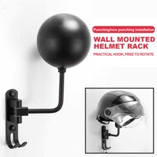 Soporte Casco Moto con Doble Gancho y Soporte Guantes 180 Grados