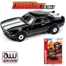 Auto World Thunderjet Cars N Coffee 1968 Chevrolet Camaro Z28 Black HO Slot Car