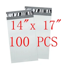 100 PCS 14x17" 2.5 Mil Poly Mailers Plastic Envelopes Shipping Bags