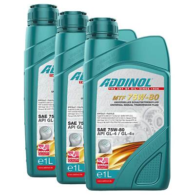Getriebeöl ADDINOL 75W80 Multi Transmission Fluid 3 X 1 Liter für Audi BMW Ford