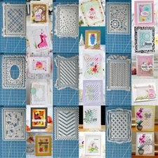 Metal Cutting Dies Background Frame Scrapbooking Embossing Paper Card Stencils