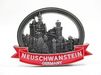 Schloss Neuschwanstein Magnet Metall Souvenir Germany FüSsen AllgäU