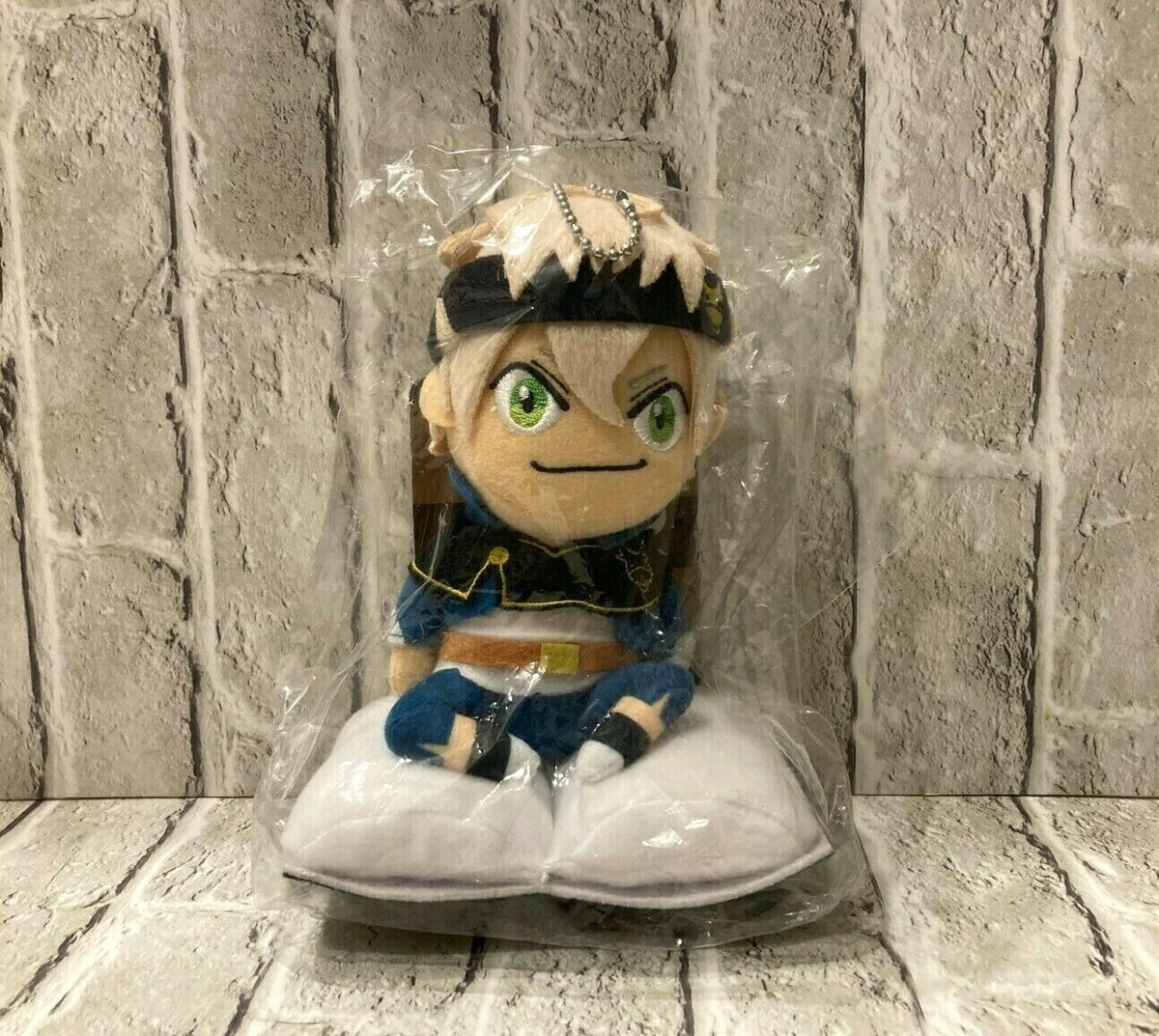 NEW Black Clover Asta Sitting Mascot Plush Doll w/Ball Chain