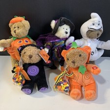 Plush Bear Halloween Costume Trick Or Treat Bears, Collectible Lot Of 5