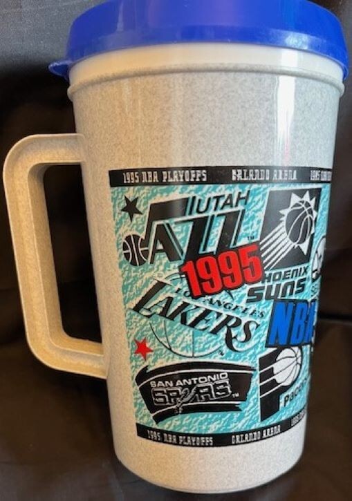 Vintage Orlando Magic Betras Insulated Thermal Mug Orlando Arena - NBA Playoffs