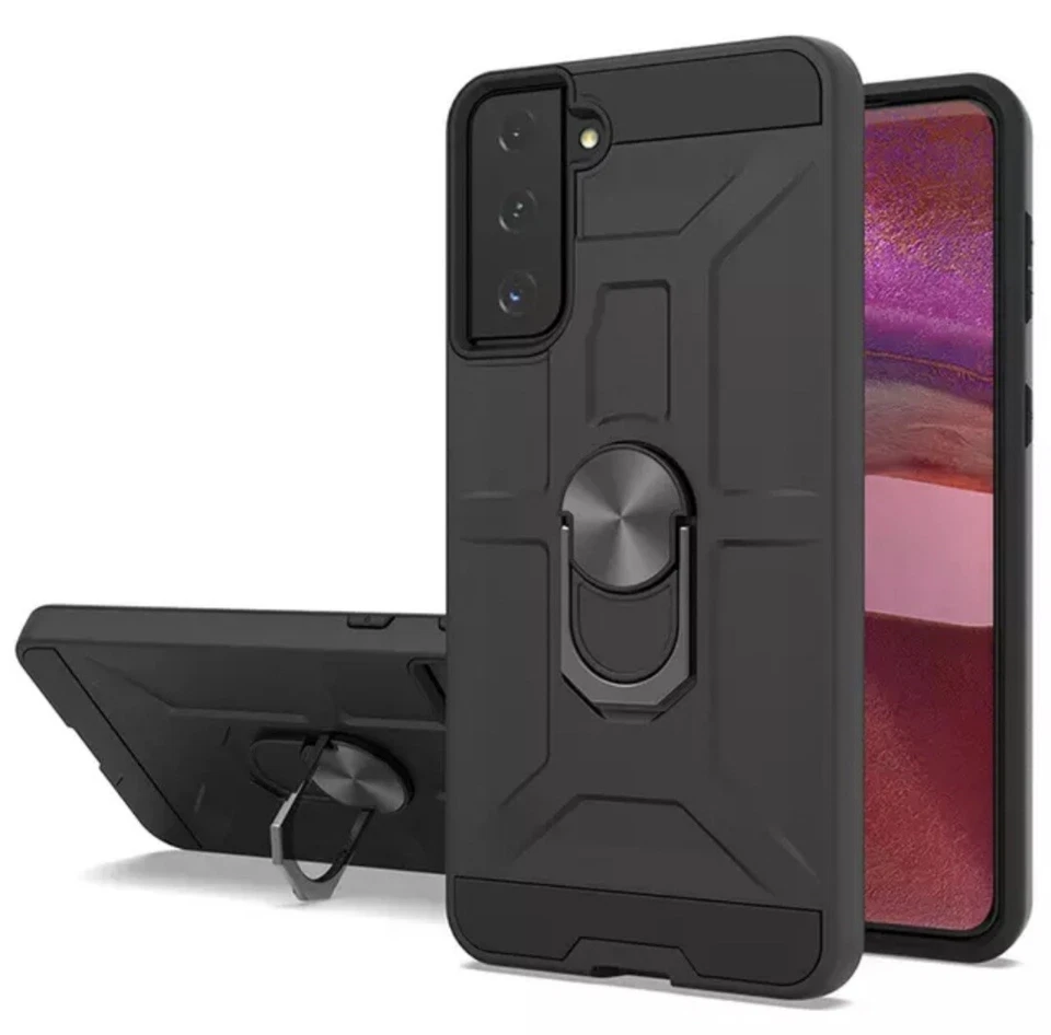 Case For Samsung Galaxy S21 5G Case Red/BLACK /Ring Stand Hard Cover - Изображение 2 из 4