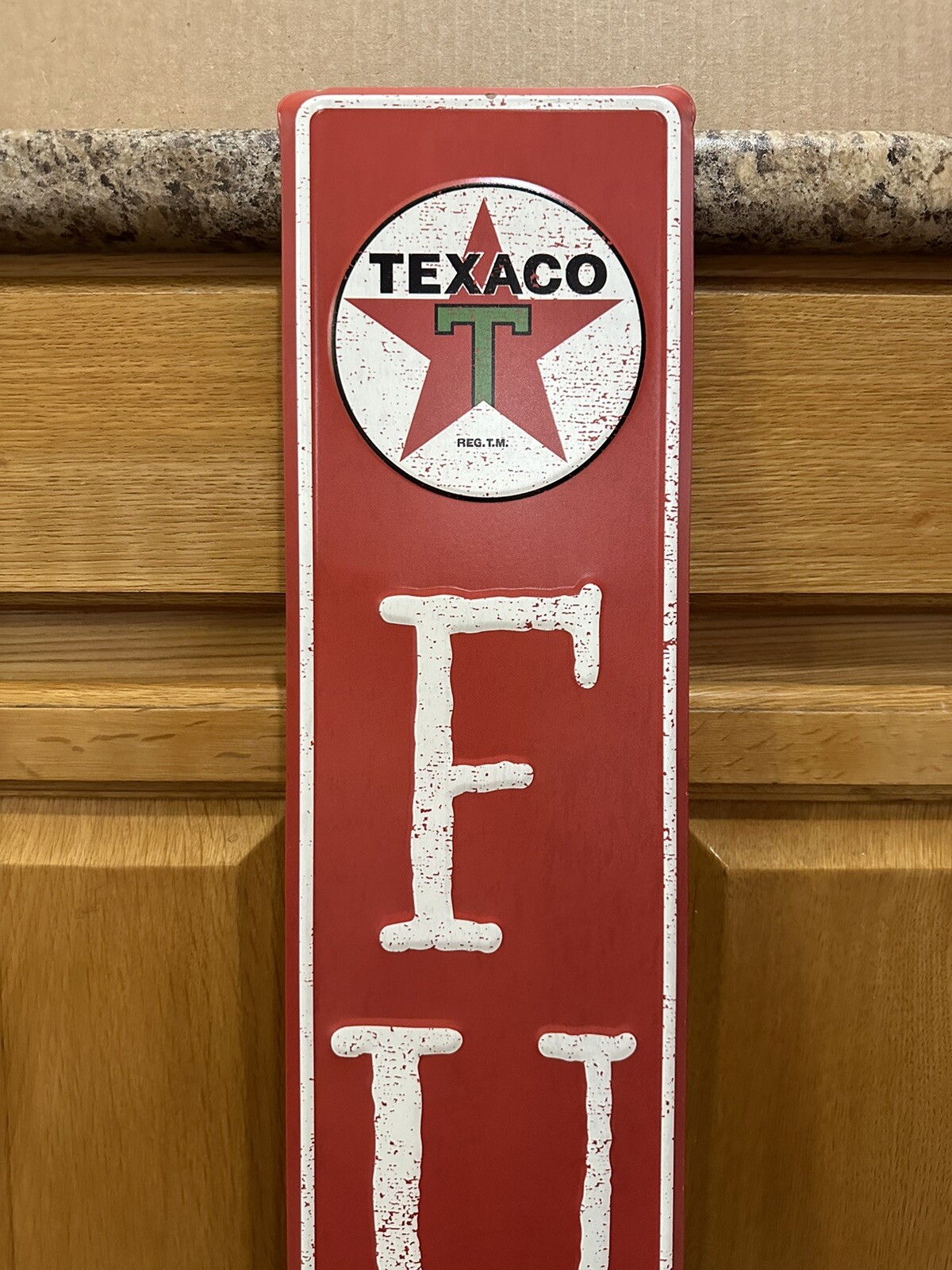 Texaco Full Service Metal Sign Gas Oil Shop Tools Vintage Style Wall ...