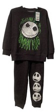 Nightmare Before Christmas Boys Gray Sweatshirt  Pant Set, 2-Piece, Size 4 New