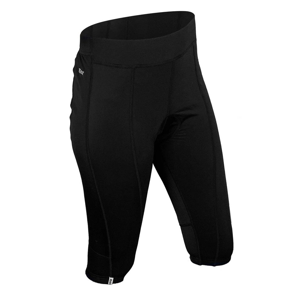 Netti Winter Pro Capri 3/4 Womens Thermal Cycling Shorts - Black - image 2 of 4