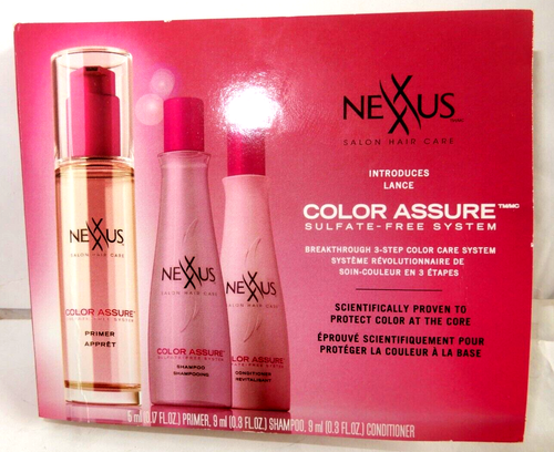 NEXXUS COLOR ASSURE Long Lasting Vibrancy SHAMPOO CONDITIONER PRIMER Travel Size - Picture 3 of 9