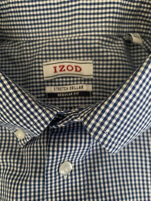 Izod Long Sleeve Button Down Shirt Size 16.5 Neck/34-35