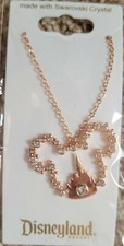 Disney Arribas Necklace Mickey Head Icon Castle Made w/Crystals from Swarovski