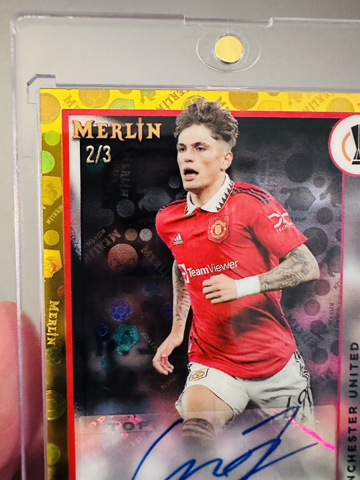 2023 Topps Merlin Alejandro Garnacho GOLD VINTAGE RC AUTO 2/3! eBay