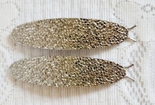 Vtg Hair Clip Set Of 2 Matching Goldtone Unbranded Unsigned