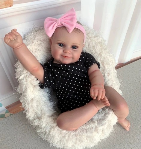 22" Reborn Dolls Baby Realistic Soft Vinyl Silicone Handmade Newborn Doll Gifts - Picture 6 of 8