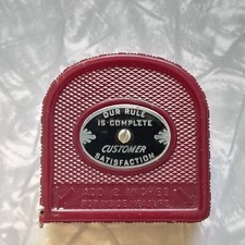 Vintage Bakelite Plastic 9ft Measuring Tape Old Advertising Made in USA Cisco