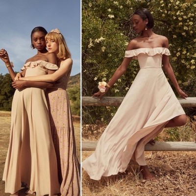 NEW Reformation Verbena Gown Champagne Size Bridesmaids Wedding