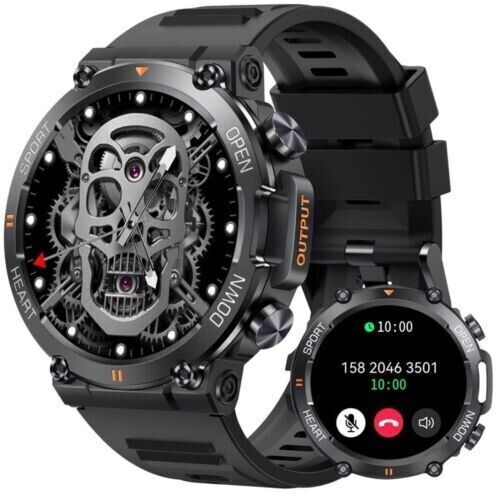 Military Smart Watch for Men (Call Receive/Dial) Rugged Tactical