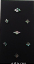 JnnPearl 1set Green Abalone Slotted Diamonds Squares Inlay for Martin Guitars