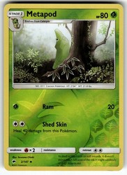 Metapod 2/147 Burning Shadows Reverse Holo Uncommon