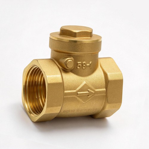 1" Sturdy Brass Check Valve Prevents Leakage NPT Plumbing Fitting Long-Lasting
