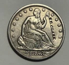 1853 ARROWS SEATED LIBERTY HALF DOLLAR COUNTERSTAMPED