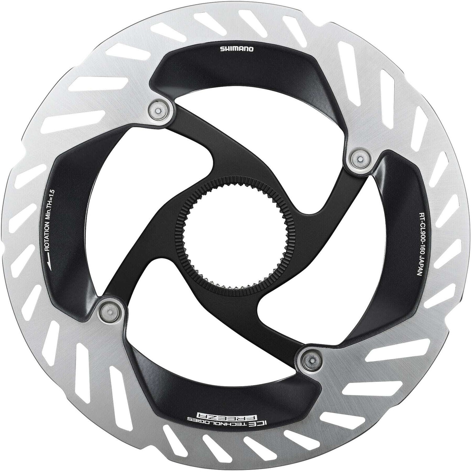 Shimano STEPS RT-CL900 Ice Tech FREEZA rotor with internal magnet lockring, 160