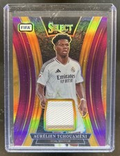 2024-25 Panini Select FIFA Aurelien Tchouameni Memorabilia Jersey Purple #/49