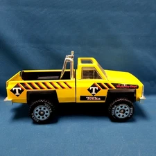Vtg Tonka Highway Dept. Pickup Truck Pressed Steel Yellow 1960s 70s 