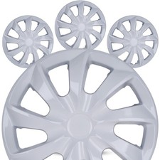 17 Inch Universal Hubcaps Set Of 4 White Lacquer Abs Pc Snap On 17 Inch Universal Hubcaps Set Of 4 White Lacquer Abs Pc Snap On
