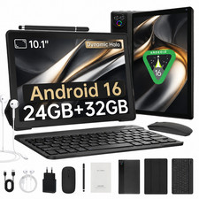 Tablet 10 Zoll Android 16 mit Gemini AI, 24GB RAM+32GB ROM Wifi 5G YouTube