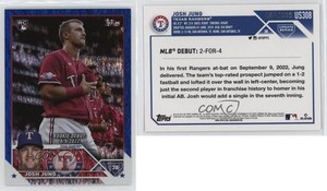 2023 Topps Update Rookie Debut Blue Foil /999 Josh Jung #US308 Rookie RC