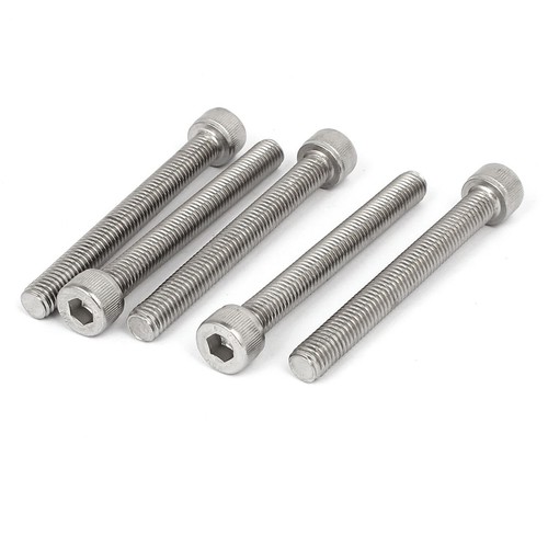 Utoolmart - Vite a levetta a molla M8 x 70, filettatura con punta piatta in acciaio al carbonio, testa in gomma nera, 6 pezzi