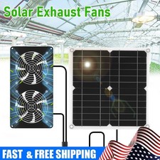 15W Solar Exhaust Fans Powered Fan for Outside Chicken Coop Pet House Greenhouse