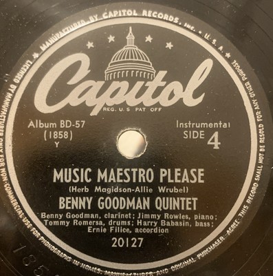 Benny Goodman - Music Maestro Please / The Bannister Slide - Capitol 20127 EX