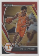 2021-22 Panini Prizm Draft Picks Red 100/299 Jaden Springer #19 Rookie RC 0m1w