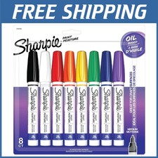 Oil-Based Paint Markers, Medium Point, 8 Vibrant Colors