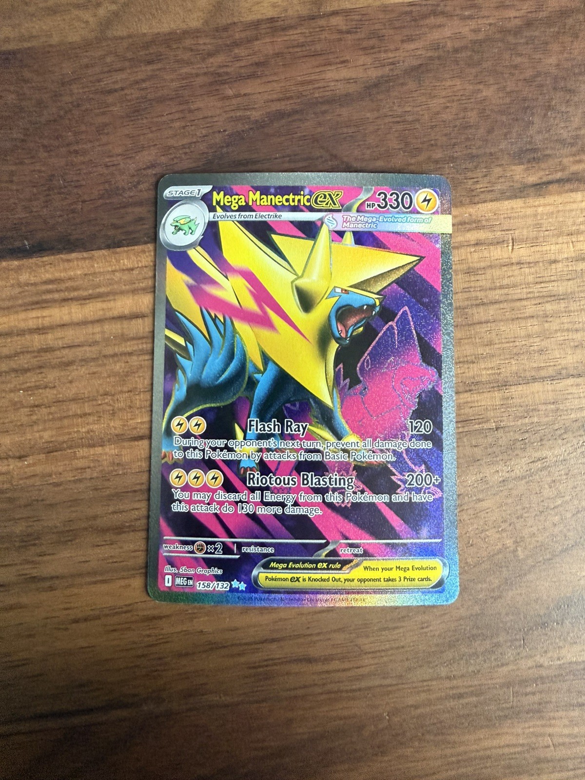 Mega Manectric ex 158/132 Ultra Rare Mega Evolution Pokemon Near Mint