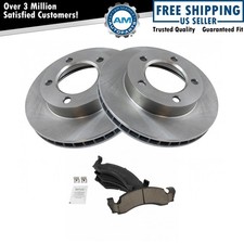 Front Ceramic Brake Pad Set & 2 Rotors Kit For Ford F150 Bronco 4X4 4WD