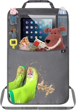 Termichy Rückenlehnenschutz Auto kinder | Grau | Wasserdicht