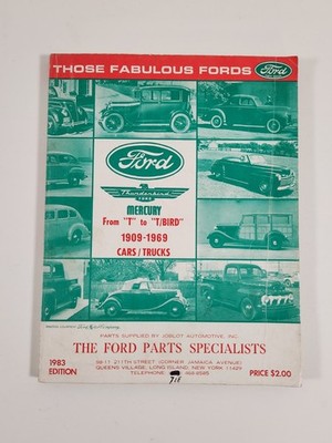 Vintage 1983 THOSE FABULOUS FORDS Parts Specialist Catalog 1909-1969 Car & Truck