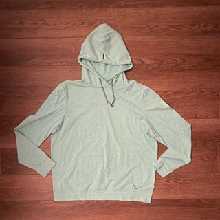Men's Rhoback Highlands Aqua Green Pullover Hoodie Drawstring Hood Solid Size L