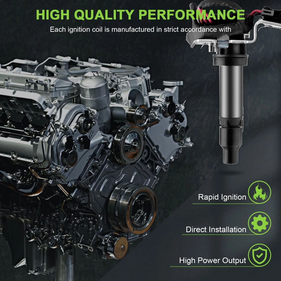 2 bobinas de encendido y bujía UF372 para Cadillac XLR 2004-2006 4,6 L V8 Foto 2 de 4