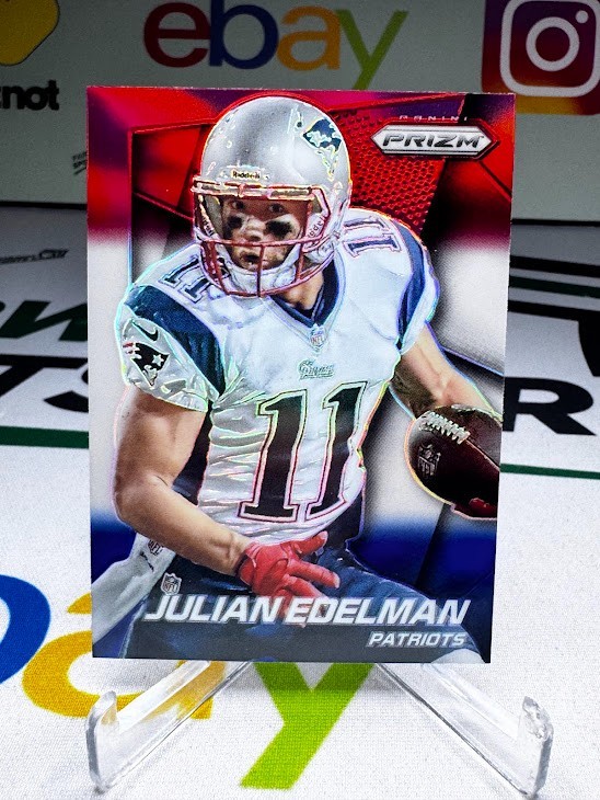 2014 Prizm Julian Edelman Red White Blue Prizm #34 - New England Patriots