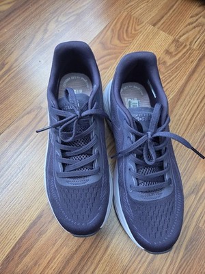 SKECHERS D'LUX WALKER WM's Purple Lace-Up Memory Foam Cushioned Walking Sneaker