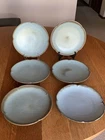 Frankoma Pottery Plainsman Woodland Moss Dinner Plates 5F Blue 10” Set Of 6
